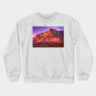 Guadalupe Peak Sunset- Guadalupe Mountains National Park Crewneck Sweatshirt
